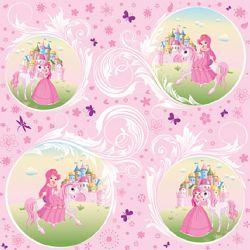 PAPIER D'EMBALLAGE CADEAU PRINCESSE ET LICORNE